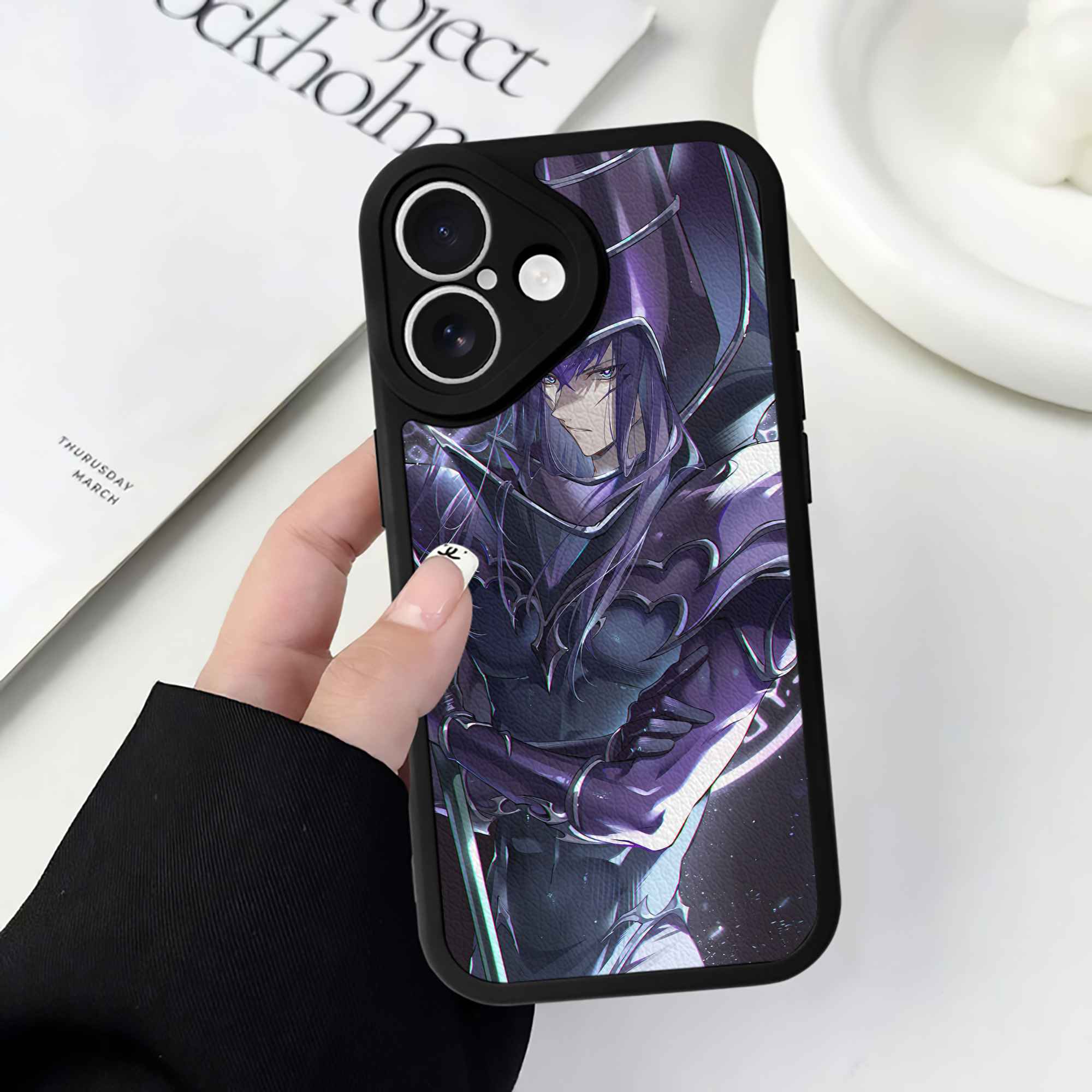 （画像用） 遊☆戯☆王 Yu-Gi-Oh! 【iPhone 16シリーズ対応】シリコンスマホケース（レザー調） 材質：シリコン